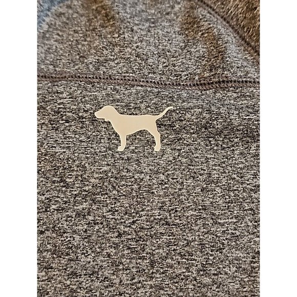 PINK Victorias Secret Stretch  Women XS  Thumb Hole Long Sleeve Mock Neck Gray - Picture 6 of 9